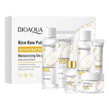 BIOAOUA 6Pcs Skin Care Set Rice