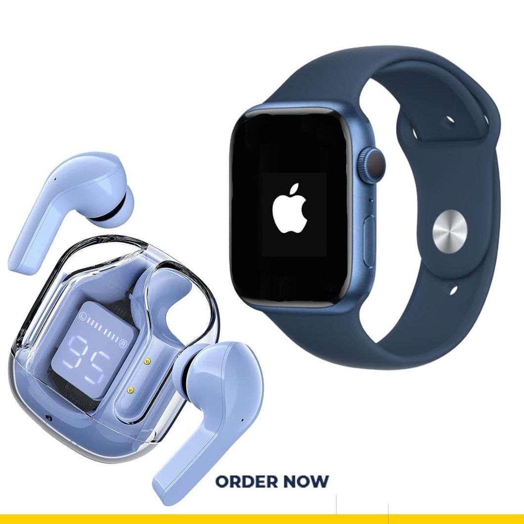 8 Series Apple Watch with Crystal Air Pod