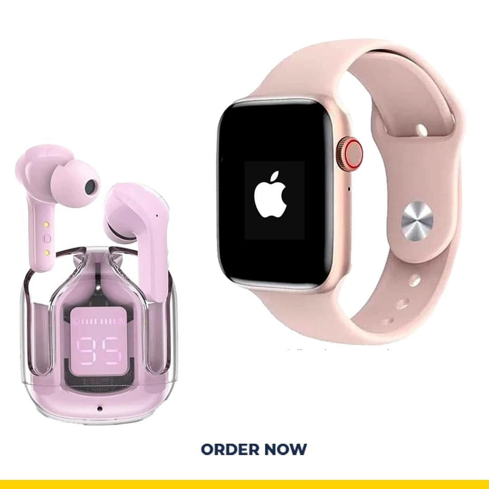 8 Series Apple Watch with Crystal Air Pod