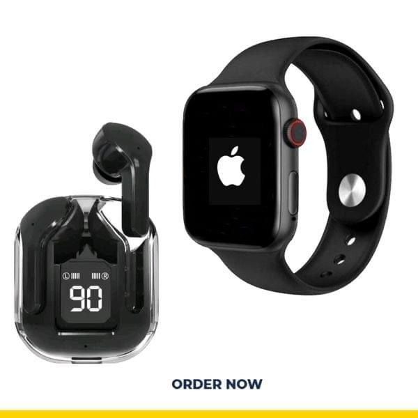 8 Series Apple Watch with Crystal Air Pod